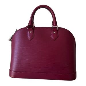 Louis Vuitton Alma PM Epi Leather Carmine Red with Textured Finish